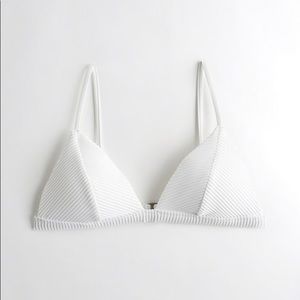 Ribbed triangle bikini top